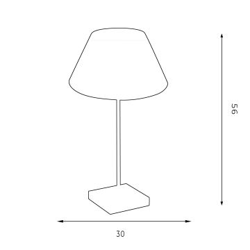 Tafel Lamp met USB verbinding 1xE27/60W/230V wit