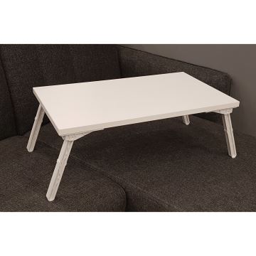 Tafel voor op Bed GUSTO 24x60 cm wit