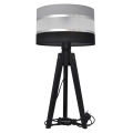 Tafellamp HELEN 1xE27/60W/230V grijs/zwart/chroom/grenen