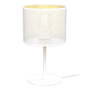 Tafellamp LOFT SHADE 1xE27/60W/230V diameter 18 cm wit/gouden