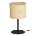 Tafellamp RATTAN 1xE27/60W/230V diameter 18 cm rotan