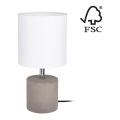 Tafellamp STRONG ROUND 1xE27/25W/230V beton - FSC-gecertificeerd