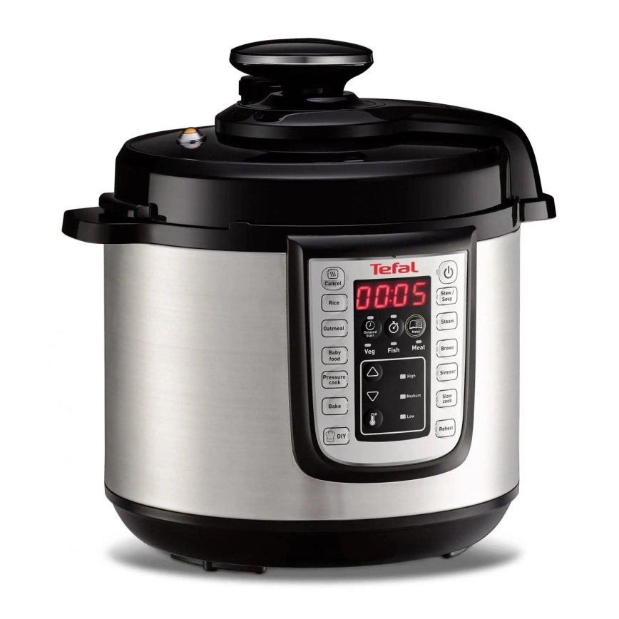 Tefal - Autocuiseur électrique multifonction ALL IN ONE POT 1100W/230V chrome mat/noir