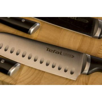 Tefal - Couteau en acier inoxydable santoku ICE FORCE 18 cm chrome/noir