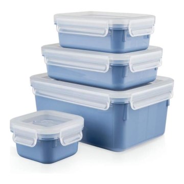 Tefal - Kit de boîtes repas 4 pcs MSEAL COLOR bleu