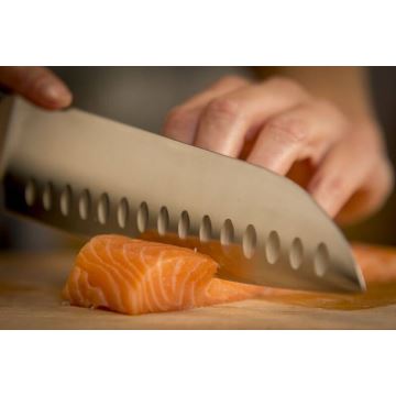 Tefal - Roestvrijstalen mes santoku ICE FORCE 18 cm chroom/zwart