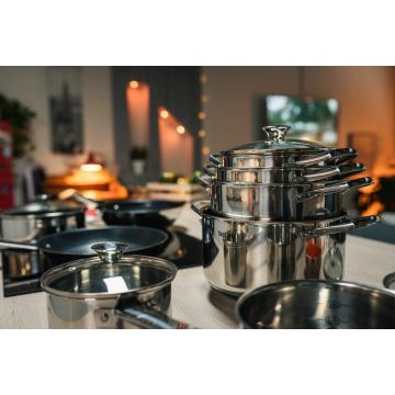 Tefal - Set potten 10 st. COOK EAT roestvrij