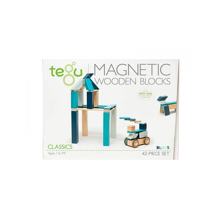 TEGU - Magnetische bouwset Blue 42 st.