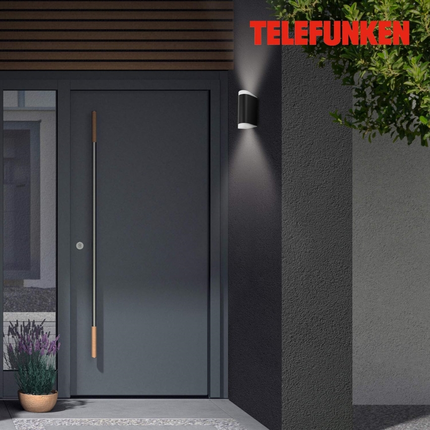 Telefunken 314905TF - Applique murale LED extérieure 2xGU10/5W/230V IP44 noir