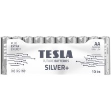 Tesla Batteries - 10 st. Alkaline batterij AA SILVER+ 1,5V 2900 mAh