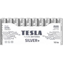Tesla Batteries - 10 st. Alkaline batterij AAA SILVER+ 1,5V 1300 mAh