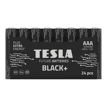 Tesla Batteries - 24 st. Alkaline batterij AAA BLACK+ 1,5V 1200 mAh