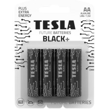 Tesla Batteries - 4 st. Alkaline batterij AA BLACK+ 1,5V 2800 mAh