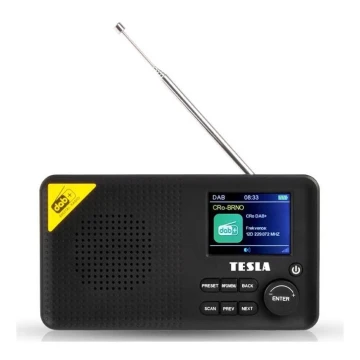 TESLA Electronics - Radio DAB+ FM 5W/1800 mAh zwart