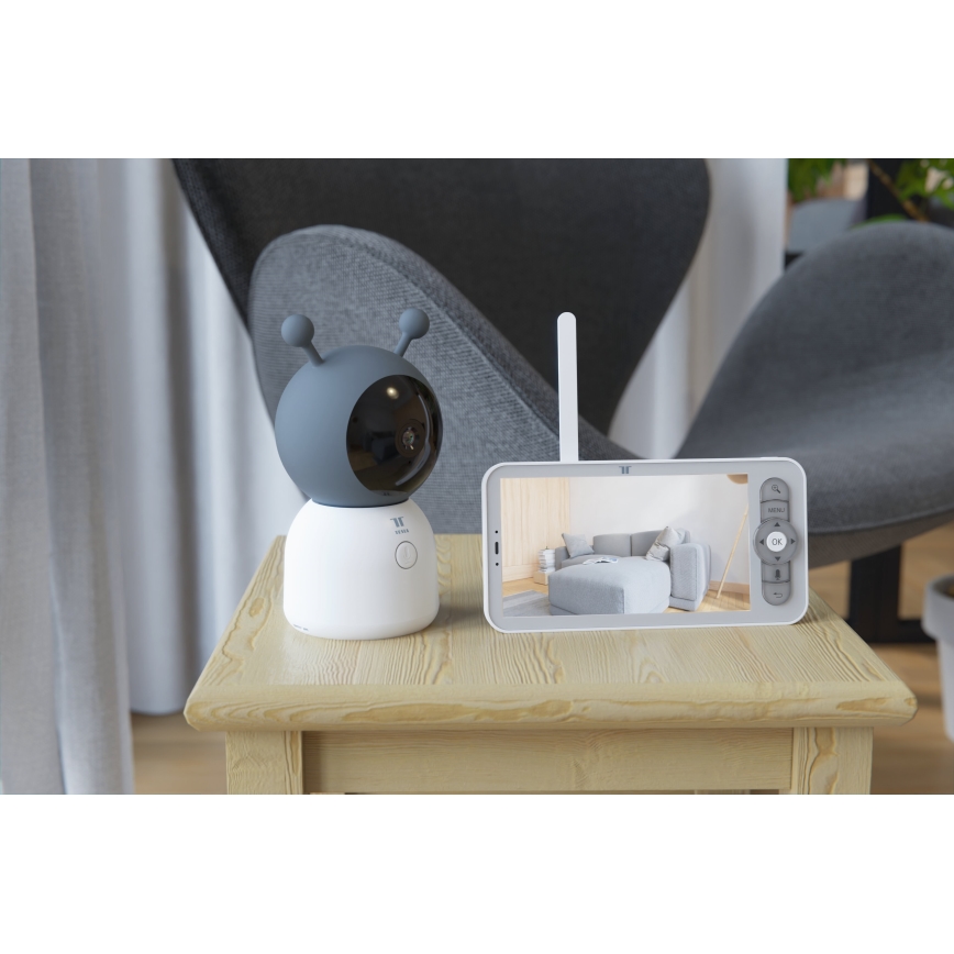 TESLA Smart - Babyphone connecté et rechargeable 3000 mAh Wi-Fi