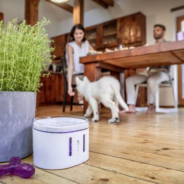 TESLA Smart - Fontaine connectée pour animaux de compagnie avec stérilisation UV 2 l 5V Wi-Fi