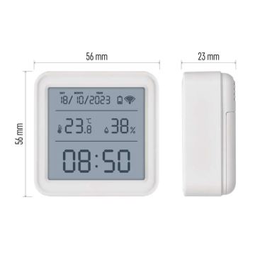 Thermomètre digital connecté GoSmart 3xAAA Tuya blanc