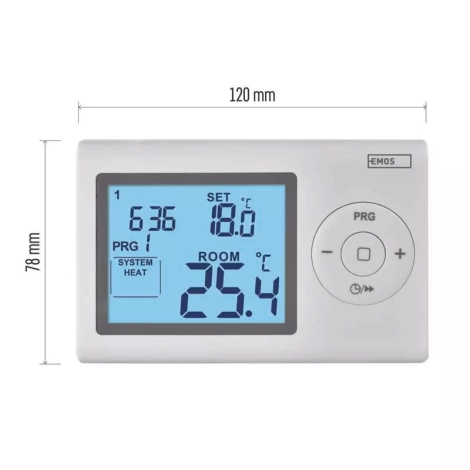 Thermostat programmable filaire blanc