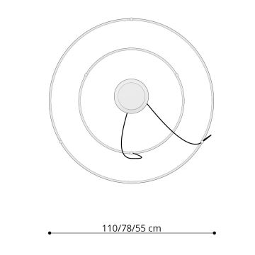 Thoro TH.214 - Suspension filaire LED RIO LED/80W/230V CRI90 3000K doré