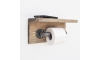 Toiletpapierhouder met een plankje BORURAF 14x30 vurenhout