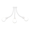 Top Light Galileo 3 B - Witte Hanglamp met vaste hanger 3x E27 / 40W / 230V