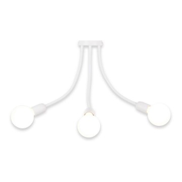 Top Light Galileo 3 B - Witte Hanglamp met vaste hanger 3x E27 / 40W / 230V