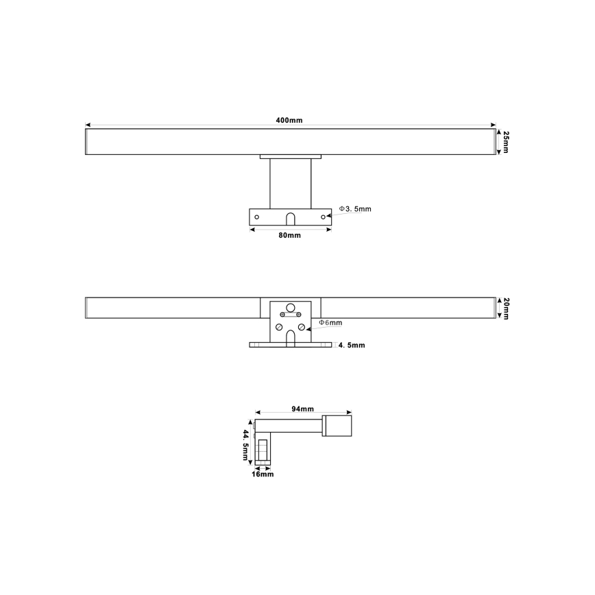 Top Light - LED Badkamer spiegelverlichting OREGON LED/7W/230V 40 cm IP44