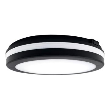 Top Light - LED Badkamerlamp COMET LED/15W/230V 3000/4000/6500K IP54 diameter 20 cm zwart