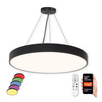 Top Light - LED RGB Dimbare hanglamp aan een koord METAL LED/60W/230V Wi-Fi Tuya zwart + afstandsbediening