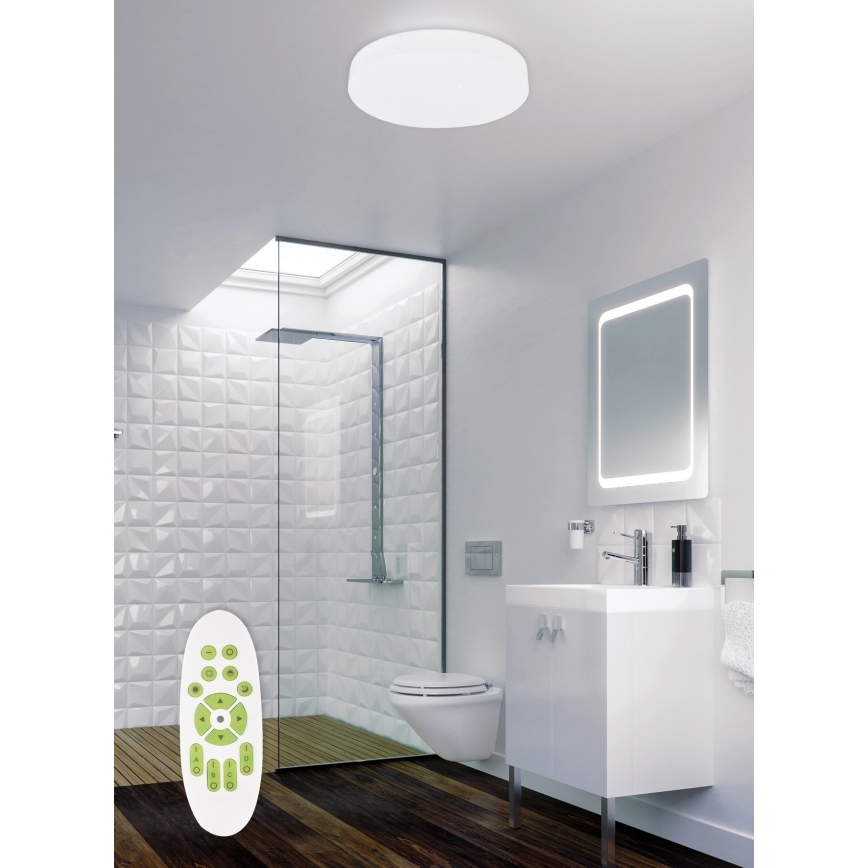 Top Light - Plafonnier à intensité variable LED salle de bain TWISTER LED/51W/230V IP44 + télécommande