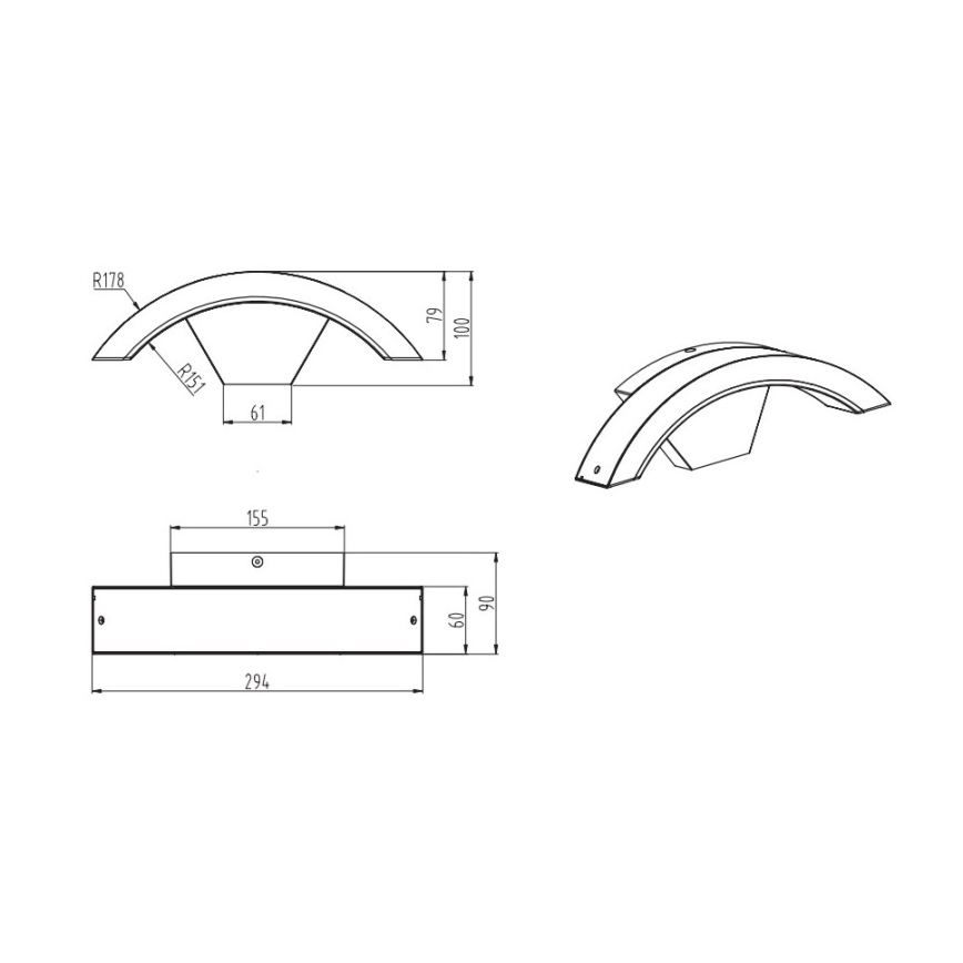 Trio - Applique murale LED extérieure HARLEM LED/7,5W/230V IP54