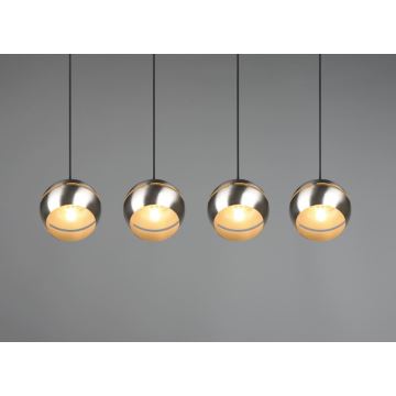 Trio - Hanglamp aan een koord FLETCHER 4xE14/40W/230V mat chroom