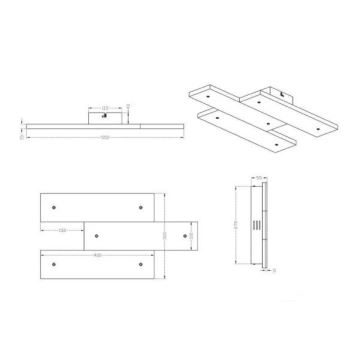 Trio - Plafonnier DENVER 3xLED/10W/230