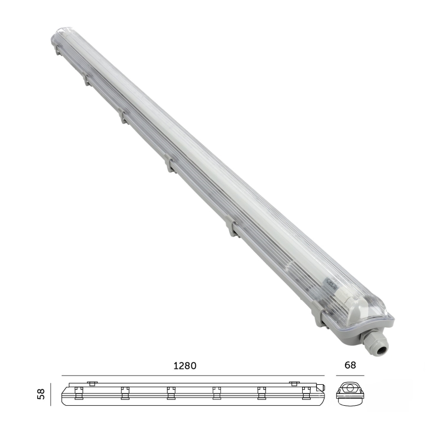 Tube fluorescent industriel LED T8 1xG13/18W/230V 4000K IP65 128 cm