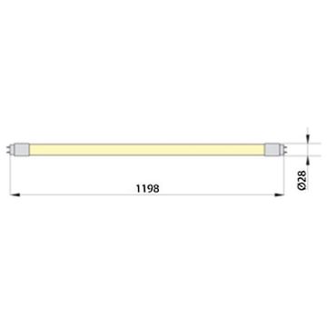 Tube fluorescent LED ECOSTER T8 G13/18W/230V 4000K 119,8 cm