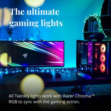 Twinkly - LED RGB Dimbaar buitenshuis Kerst gordijn ICICLE 190xLED 11,5m IP44 Wi-Fi