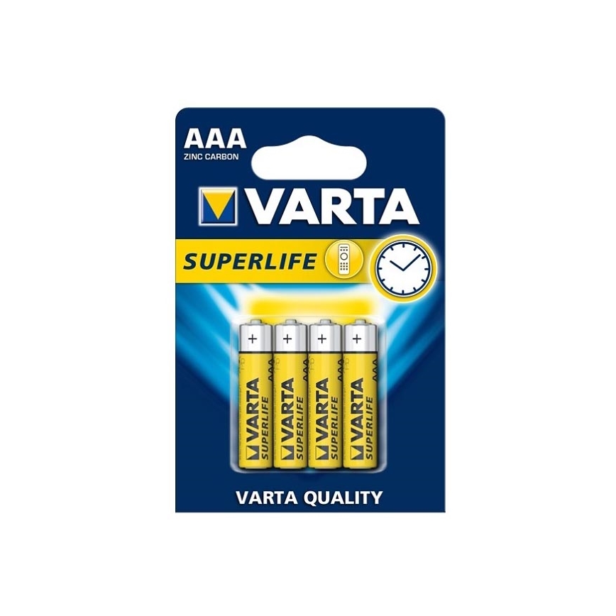 Varta 2003 - 4 pc Pile zinc-carbone SUPERLIFE AAA 1,5V