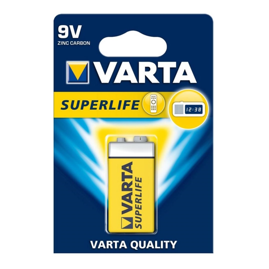 Varta 2022 - 1 st. Zink-koolstof batterij SUPERLIFE 9V