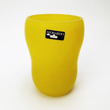 Vase en verre 14 cm jaune