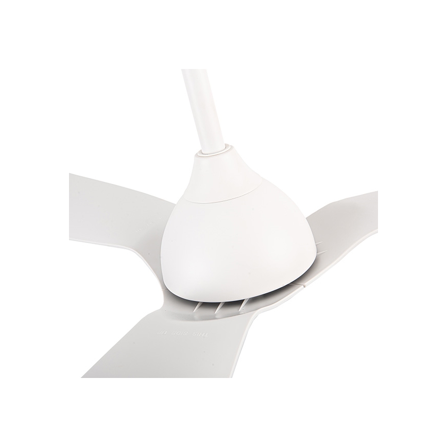 Ventilateur de plafond pour salle de bains d. 132 cm IP44 blanc + télécommande