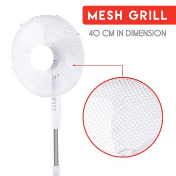 Ventilateur de sol 42W/230V d. 40 cm blanc