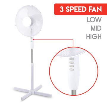 Ventilateur de sol 42W/230V d. 40 cm blanc