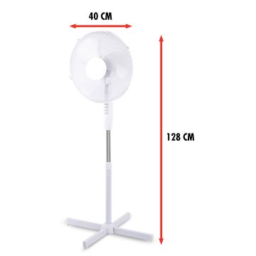 Ventilateur de sol 42W/230V d. 40 cm blanc