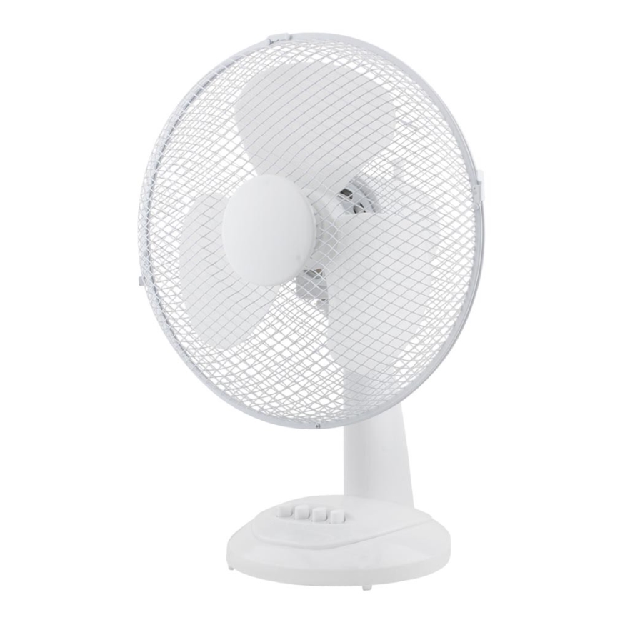 Ventilateur de table 30cm, blanc, 3 vitesses, 40W