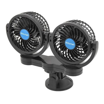 Ventilateur de voiture à ventouse 7W/12V noir