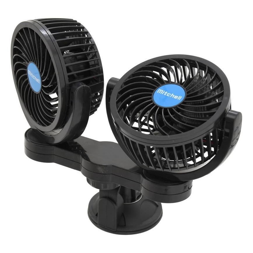 Ventilateur de voiture à ventouse 7W/12V noir