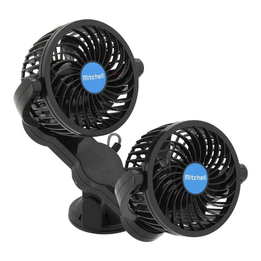 Ventilateur de voiture à ventouse 7W/12V noir