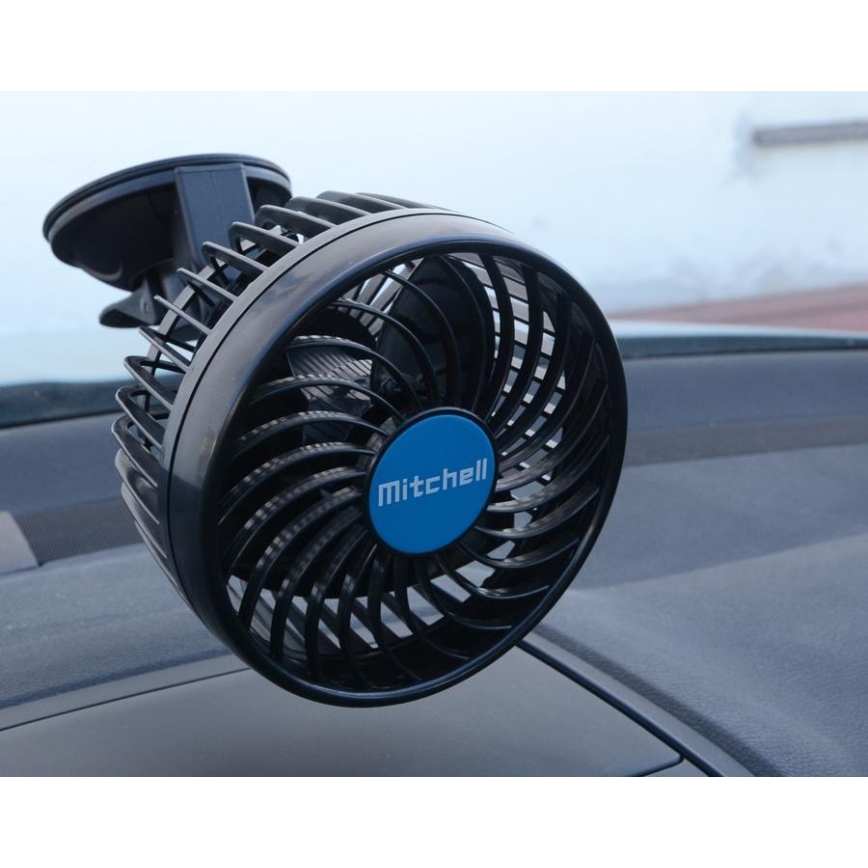 Ventilateur de voiture à ventouse 9W/12V noir