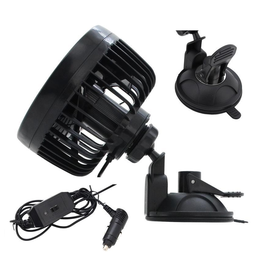 Ventilateur de voiture à ventouse 9W/12V noir