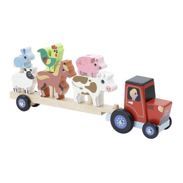Vilac - Tracteur en bois avec animaux